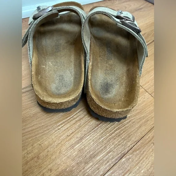 Birkenstock Two-Strap Suede Sandals in Beige - Picture 5 of 7